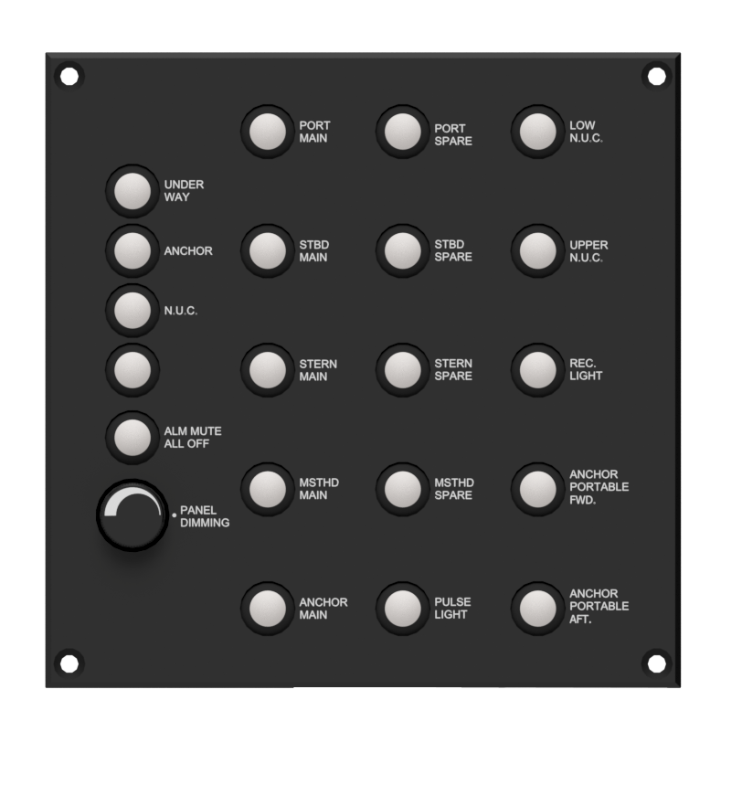 Control panel for NLC, 15 ch, Bulkhead mnt, IP67 